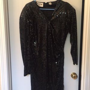 Black Sequin Dress